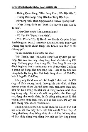 Sách Quyết Địa Tinh Thư - Bình Dương Địa Lý Đại Toàn