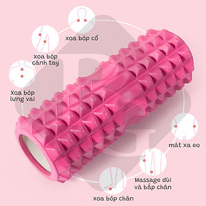 Combo Thảm Tập Yoga 6mm,Con Lăn Massage Ống Lăn Dãn Cơ Foam Roller BLUE- Bóng tập yoga size 65cm Tập Gym, Yoga, Thể Hình (hàng nhập khẩu)