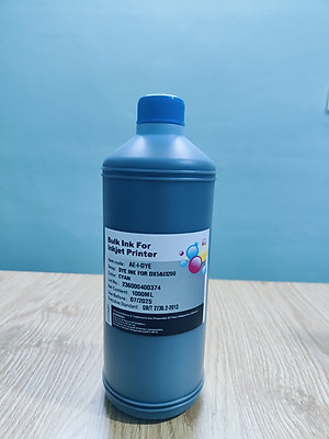 Set 4 chai Mực nước dye ink ( 1 lít/ chai)  màu xanh tương thích Epson Dx5 I3200, hàng nhập khẩu.