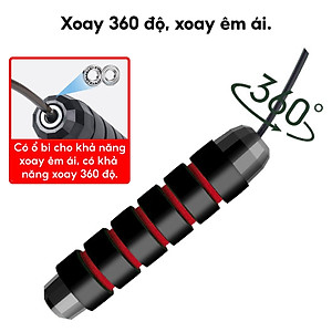 Dây Nhảy Không Dây JR100 tại nhà lõi thép, tay cầm chống trượt, độ bền cao