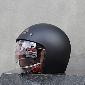 Mũ bảo hiểm 3/4 Royal M139 kính âm đen nhám - Tháo lót được - Kèm balo rút chống trầy thương hiệu