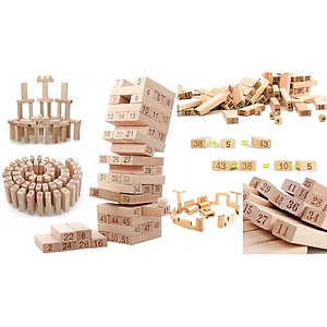 Đồ Chơi Rút Gỗ Cỡ Lớn Cao Cấp Loại Lớn Kèm 4 Con Súc Sắc Cho Bé