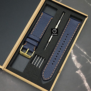 Dây Da Thay Thế Dành Cho Đồng Hồ Fossil Casio Samsung Huawei Da Bò Thật Dây Handmade - Tặng Kèm Chốt Và Dụng cụ thay