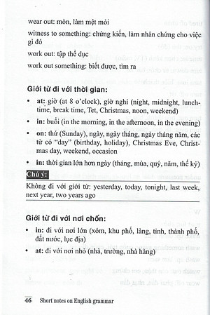 Sách tổng hợp ngữ pháp: Short Notes on English Grammar