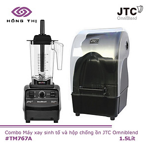 Combo Máy Xay Sinh Tố Công Nghiệp JTC Omniblend I TM-767A 1200W (1.5L) và Hộp chống ồn JTC Omniblend - Hàng Chính Hãng
