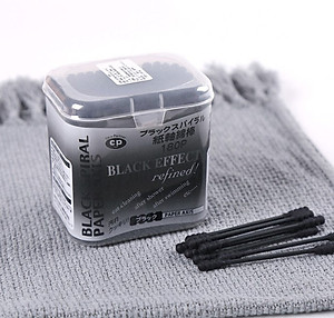 Hộp tăm bông lấy ráy tai Than hoạt tính 180P - Hàng nội địa Nhật Bản