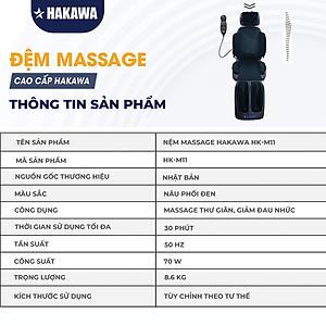 GHẾ MASSAGE MINI HỒNG NGOẠI TOÀN THÂN CAO CẤP HAKAWA HK-M11 - HÀNG CHÍNH HÃNG