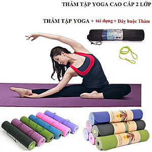 Thảm Tập Yoga Định Tuyến và loại trơn TPE Chống Trượt 6mm và 8mm