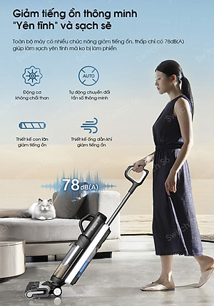 Máy Hút Bụi Lau Sàn Tineco Floor One Switch S6 Hút Bụi Lốc Xoáy, Sấy Khô 70°C Tràn Tràn Viền 2 Cạnh - Hàng Chính Hãng