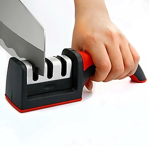 Dụng cụ mài dao kéo KGZ08 đa năng cực sắc bén dễ sử dụng, tốc độ nhanh tiện lợi (màu ngẫu nhiên) 3rãnh- Hàng chính hãng