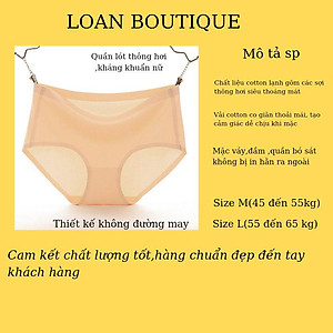 Quần lót nữ Vic thông hơi cao cấp, không đường may kháng khuẩn thoáng mát