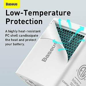 Cóc sạc  Baseus Compact Quick  nhỏ gọn 20W (USB + Type C Dual Port, 20W PD/QC 3.0 Multi Quick Charge Support) cho iPhone 12/iP11/XS Max, Android .. - Hàng chính hãng
