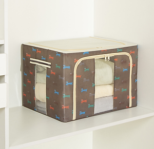 Túi Đựng Chăn Màn - Hộp Đựng Quần Áo Khung Sắt Gấp Gọn Amalife - Màu Ngẫu Nhiên