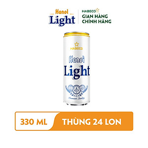 Combo 2 Thùng Bia Hanoi Light - Thùng 24 lon 330ml