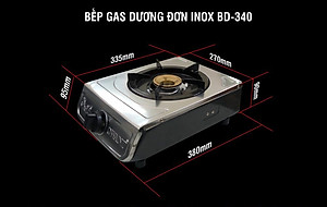 Bếp Gas Dương Đơn Mặt Inox OWANI BD-340 - Hàng Chính Hãng