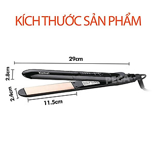 Máy duỗi tóc điều chỉnh 4 mức nhiệt độ Kemei KM-8889 có thể duỗi uốn cụp đuôi tạo kiểu tóc phù hợp với mọi tình trạng tóc