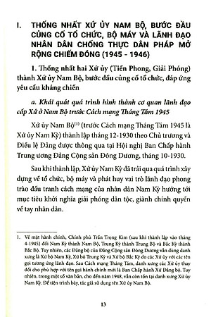 Sách Xứ Ủy Nam Bộ Và Trung Ương Cục Miền Nam (1945 – 1954)