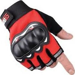 Găng tay/ bao tay hở ngón chuyên phượt sport có gù - giao màu ngẫu nhiên 