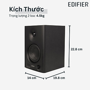 Loa kiểm âm Edifier MR4 Xử lý tín hiệu số Đầu vào TRS balance - Hàng chính hãng
