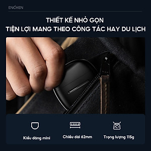 Máy cạo râu Enchen Mini 6s, Cạo râu khô & ướt nút cảm ứng, Đầu cạo nổi 28 lưỡi dao kép tự mài - Hàng nhập khẩu