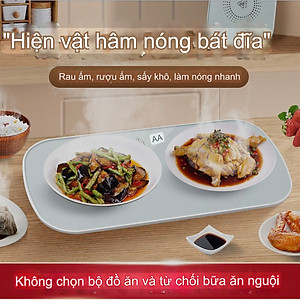 Khay Hâm Nóng Thức Ăn Đa Năng Tiện Lợi - Mặt Kính Cường Lực Chắc Chắn Hàng Nhập Khẩu