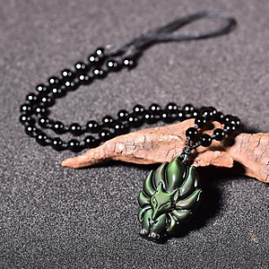 DÂY CHUYỀN CỬU VĨ HỒ 9 ĐUÔI NGŨ SẮC HỢP CÁC MỆNH TÌNH DUYÊN MAY MẮN , TÀI LỘC