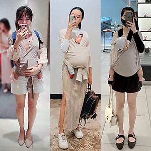 [Cao Cấp] Địu Vải Em Bé Sling Baby Sling Flex/Flex Plus Dễ Địu Êm Vai An Toàn Cho Bé 0–24 Tháng