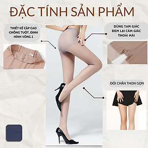 COMBO 2 Quần Tất, vớ quần tàng hình thêu sợi siêu mỏng, siêu dai Siêu Ấm MÀU ĐEN VÀ DA Văn Phòng Du Lịch Dã Ngoại Phượt