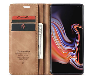 Bao da bò thật dạng ví chính hãng Caseme dành cho Samsung S10 5G - Hàng chính hãng