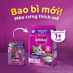 Thức Ăn Cho Mèo Whiskas Adult 1+ YearsVị Cá Thu 1.2kg/Túi
