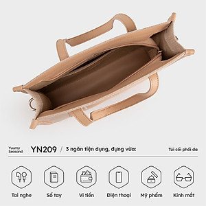 Túi Yuumy ( Thời trang nữ mini cói phối màu - Túi đeo chéo da Seasand YN209 )