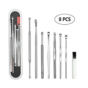 Dụng Cụ Lấy Ráy Tai Chuyên Nghiệp 6 và 8 Món Kèm Hộp - Hàng Loại 1 - CHính Hãng MINIIN