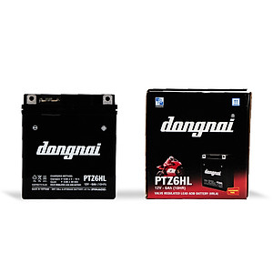 Ắc quy khô miễn bảo dưỡng Đồng Nai PTZ6HL | 12V - 6Ah