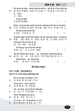 Bài Tập 301 Câu Đàm Thoại Tiếng Hoa - Luyện Thi HSK 1-2