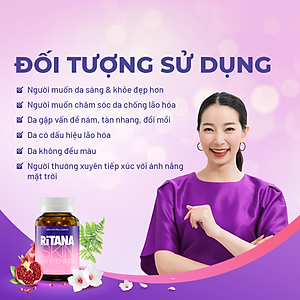 [Tặng Hộp 15v] Combo 2 Chai 60v – Viên Uống Trắng Da Ritana Ecogreen Chứa Glutathione Mờ Sạm Nám, Chống Nắng Cho Da