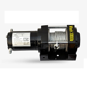 Tời Cứu Hộ Ô Tô ABG 12V 3000 LBS - Tời Ắc Quy Thiết Kế Chuyên Dụng Cho Cứu Hộ, Giúp Nâng, Hạ, Kéo Các Vật Nặng, Ô Tô - Hàng Chính Hãng 