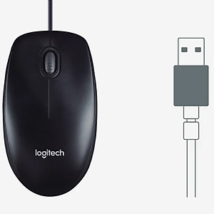 Chuột Có Dây Logitech B100 - Hàng Chính Hãng