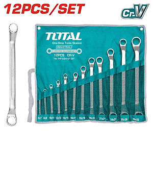 BỘ CỜ LÊ HAI ĐẦU VÒNG 12 CHI TIẾT 6-32MM TOTAL THT1024121 - HÀNG CHÍNH HÃNG