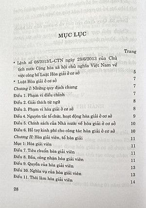 Luật Hoà giải ở cơ sở ( hiện hành) 