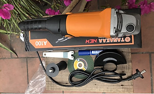 Máy cắt cầm tay công suất  950W,công tắc bóp,lưỡi cắt 100mm chuyên cắt sắt,nhôm,gạch,đá hoa cương,mài góc