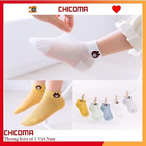 Sét 5 đôi tất lưới hình gấu cho bé