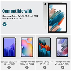 Bao da chống sốc cho Samsung Galaxy Tab A8 10.5 inch 2022 (SM-X200 / X205 / X207) hiệu HOTCASE thiết kế siêu mỏng hỗ trợ Smartsleep, gập nhiều tư thế, mặt da siêu mịn - hàng nhập khẩu
