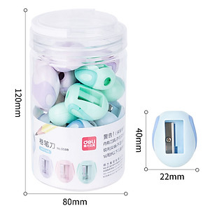 Gọt Bút Chì, Chuốt Bút Chì Mini DELI Lưỡi Thép Không Gỉ, Cắt Bén, Hạn Chế Gãy Ngòi Chì. 