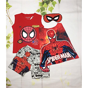 Đồ bộ thun bé trai siêu nhân nhện-Spider man từ 10-40Kg-giặt không vở hình-H&N