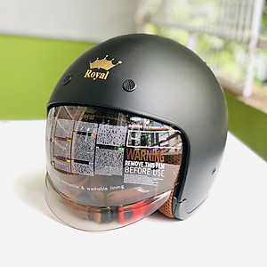 Mũ Bảo Hiểm Royal 3/4 kính âm