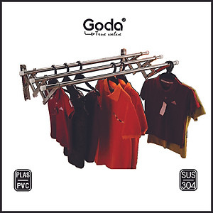 Giàn phơi xếp ống 19 inox 304 loại 1.2m loại mới (4 ống) GD-154