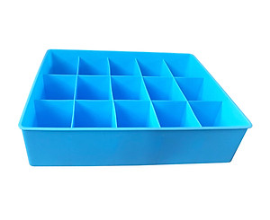 Bộ 2 khay đựng áo ngực và đồ lót 15 ngăn đa năng xanh