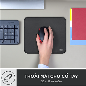 Miếng lót chuột Logitech Studio Series - Đế cao su chống trượt, lướt dễ dàng, bề mặt chống đổ tràn, bền bỉ, nhỏ gọn, hiện đại - Hàng Chính Hãng