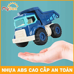 Bộ xe ô tô công trình đồ chơi cho bé - xe cần cẩu, xe ben chở cát, ô tô máy múc, xe bồn trộn bê tông