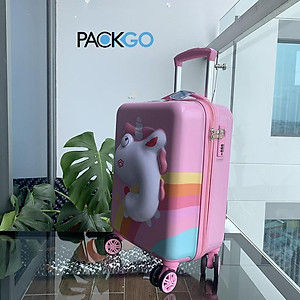 Vali kéo du lịch trẻ em BeddyBear - Va li xách tay 17 inch -  họa tiết dập nổi hình thú xinh xắn cho bé trai, bé gái - Bánh xe xoay 360 - cần kéo nhôm cao cấp - Bảo hành chính hãng 2 năm